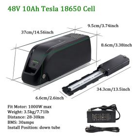 Hailong Ebike Lithium Battery 48V 10AH for 350W 500W 750W 1000W Electric Mountain Bike Motor Conversion Kit Bicycle Battery