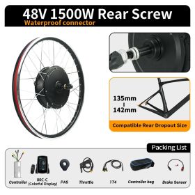 E Bike Conversion Kit 48V 1500W 1000W 36V 250W 500W Front Rear e-bike E Bike Wheel Hub Motor Electric Bicycle