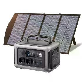 ALLPOWERS R600 Powerstation Lifepo4 Battery 299Wh 600W Solar Generator (Recharge from 0-100% in 1 Hour) With 200W Solarpanel