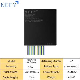 NEEY 4TH Version 4A 10A 15A Smart Active Balancer 3s 8S 10S 14S 16S 20S 21S 22S 24S Lifepo4 / Li-ion/ LTO Battery Equalization