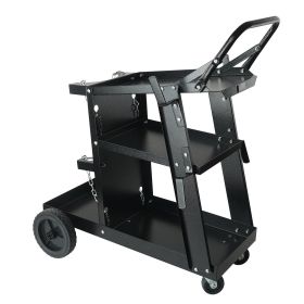 VEVOR Welding Cart, 3-Tier Welder Cart Heavy Duty with 400 Lbs Weight Capacity, 360° Swivel Wheels, Tank Storage Safety Chains