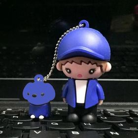 Creative Car Music Little Boy Doll Cartoon Drive (size: Blue-16GB)