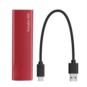 Cross-border Hot Mobile SSD Expansion High-speed Transmission Mobile Hard Disk (size: 500GB-Red)