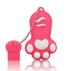 Cute Cat Claw Pvc Cartoon Plate (size: Pink-4GB)