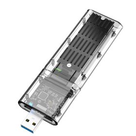 Transparent And Creative Solid State Mobile Hard Disk Box USB Interface (Option: K1714S With Black Back Shell)
