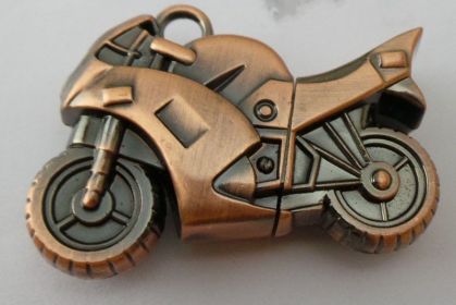 Metal Transport Battery Power Battery Electric Vehicle USB Drive (size: Coppery-4GB)