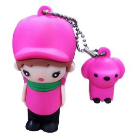 Creative Car Music Little Boy Doll Cartoon Drive (size: Rose Red-256GB)