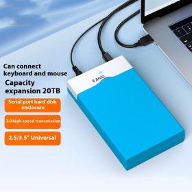 USB Interface SATA Serial Hard Disk Box (Option: K3568D White And Blue EU)