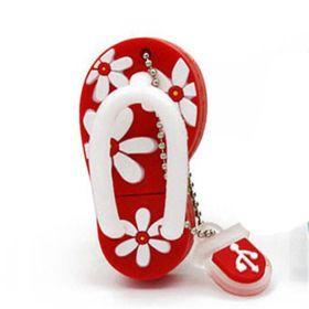 Cartoon Creative Beach Shoes U Disk Fashion Mini Customization (size: 8GB-Red)