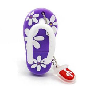Cartoon Creative Beach Shoes U Disk Fashion Mini Customization (size: 512MB-Purple)