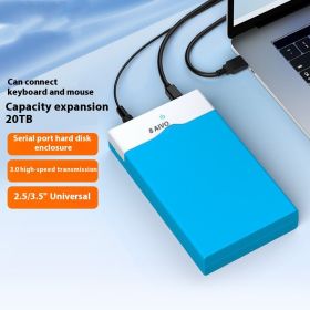 USB Interface SATA Serial Hard Disk Box (Option: K3568D White And Blue)