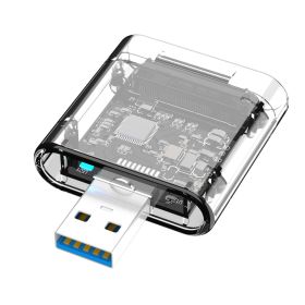 Transparent And Creative Solid State Mobile Hard Disk Box USB Interface (Option: K1714S Black And Thin)