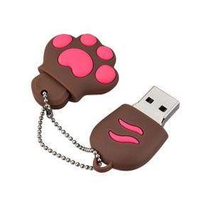 Cute Cat Claw Pvc Cartoon Plate (size: Brown-16GB)