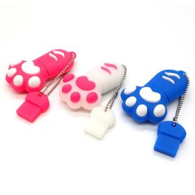 Cute Cat Claw Pvc Cartoon Plate (size: Blue-16GB)
