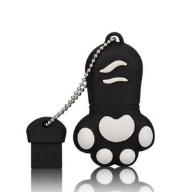 Cute Cat Claw Pvc Cartoon Plate (size: Black-16GB)